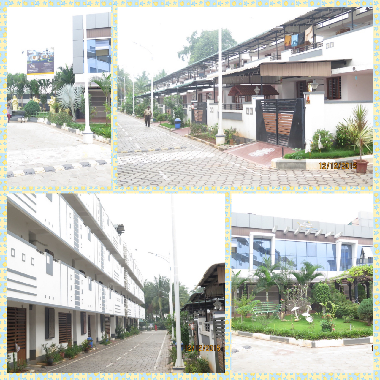 Retirement community with rows of Apartments and Villas