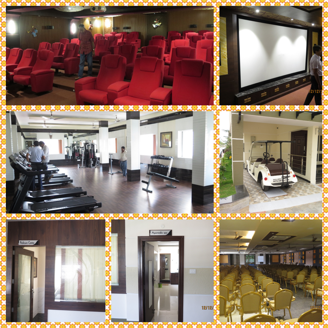 The luxury Theatre, Modern Gym, Meditation Hall and a Buggy to get around