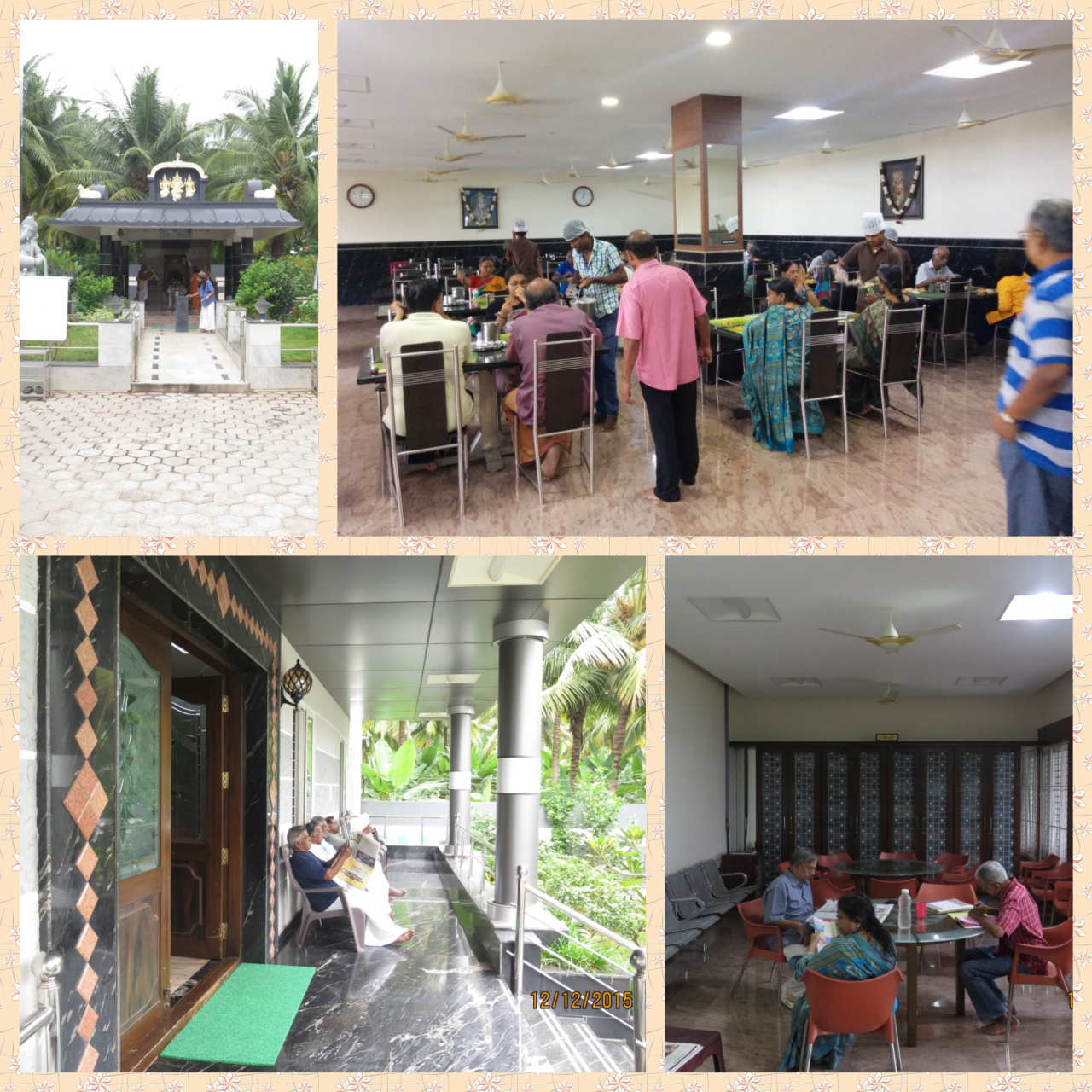 Residents Dining room, Temple, NewsPaper reading zone and Library Zone
