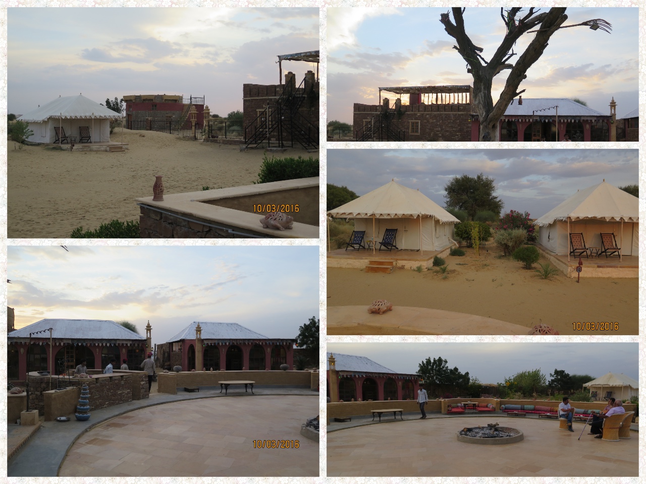 The camp layout, tents, social congregation area