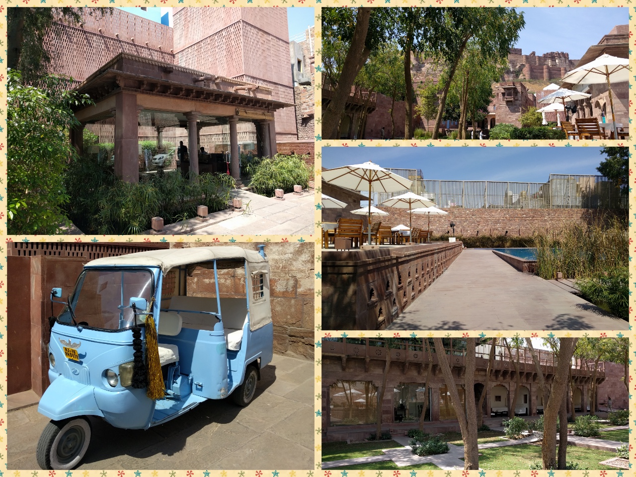 Luxurious RaasHaveli, Swimming Pool, A Rickshaw and views of the fort