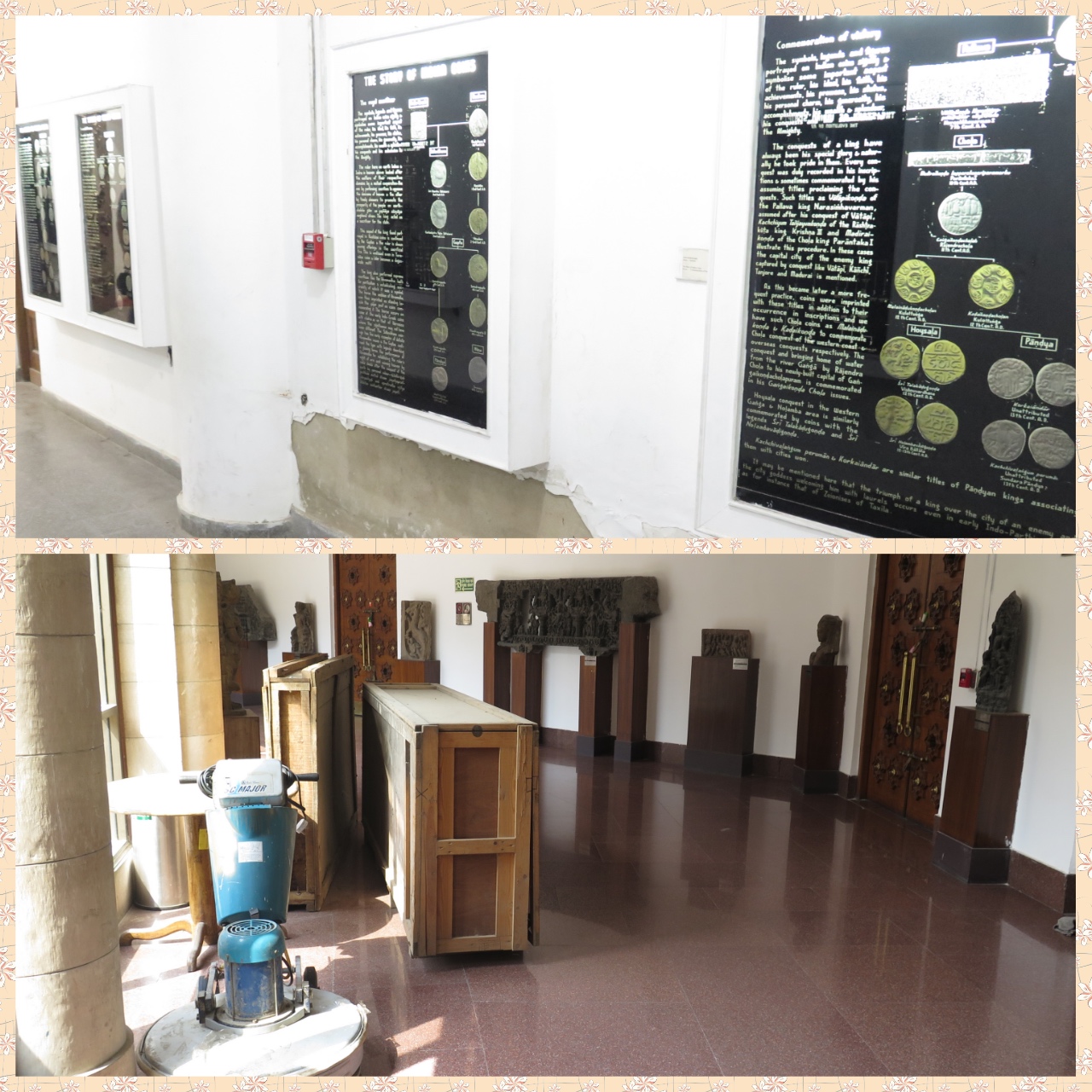 The Coinage gallery which one just breezes past for lack of interactivity. Cluttered Museum floor impeding smooth movement of Visitors