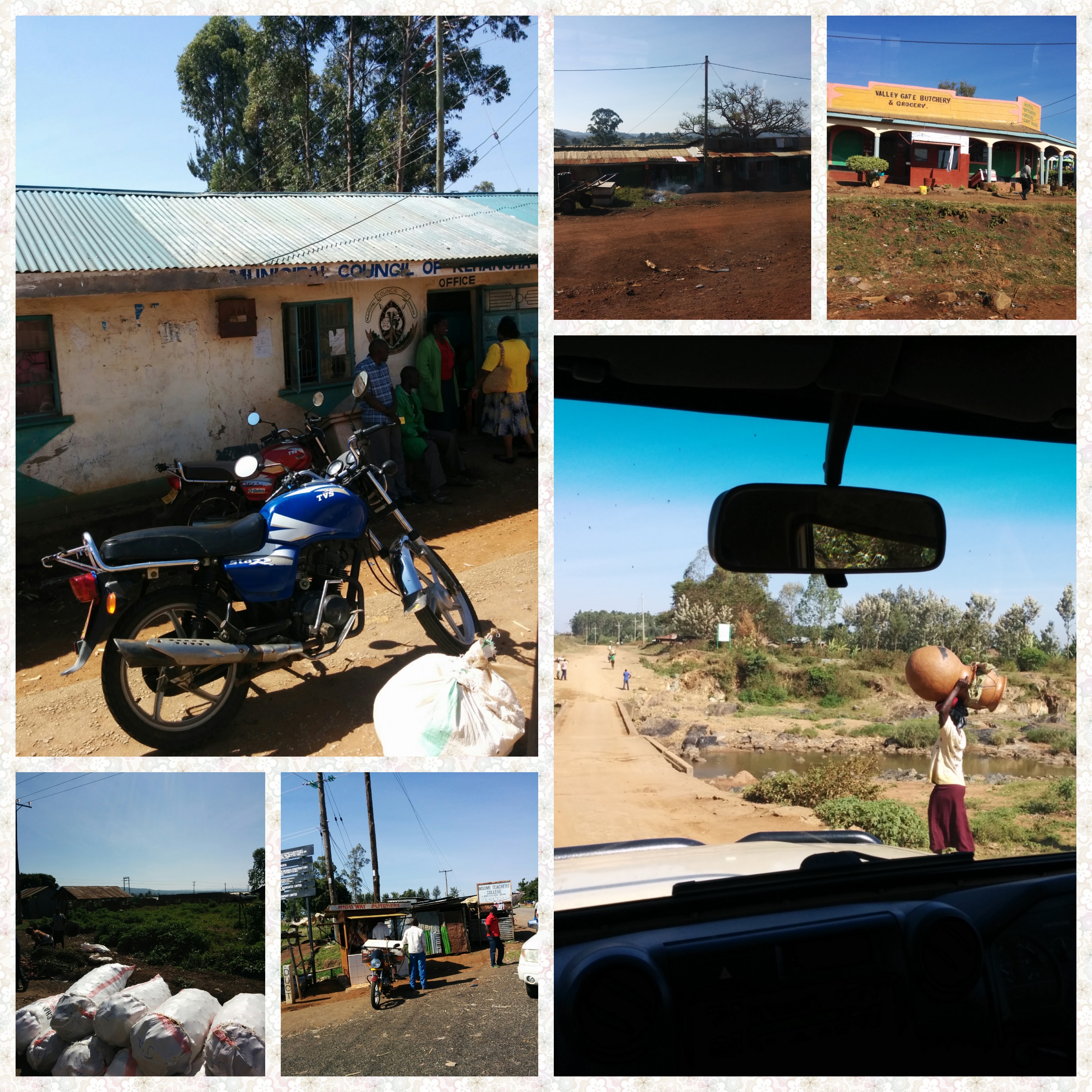 A municipal council office near Isabania, Coal sacks, finished earthen pots and butcheries