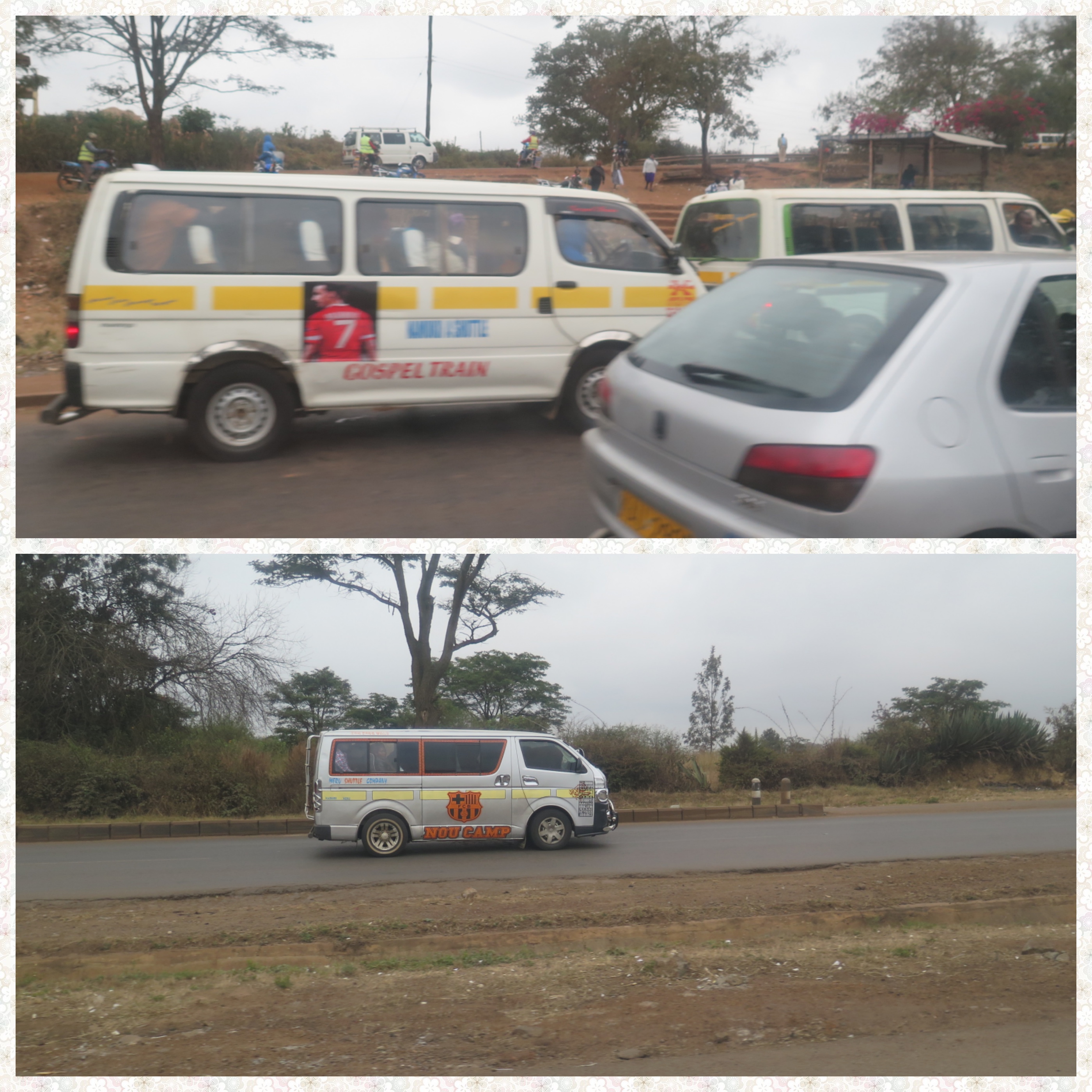 Matatus mini bus in Kenya