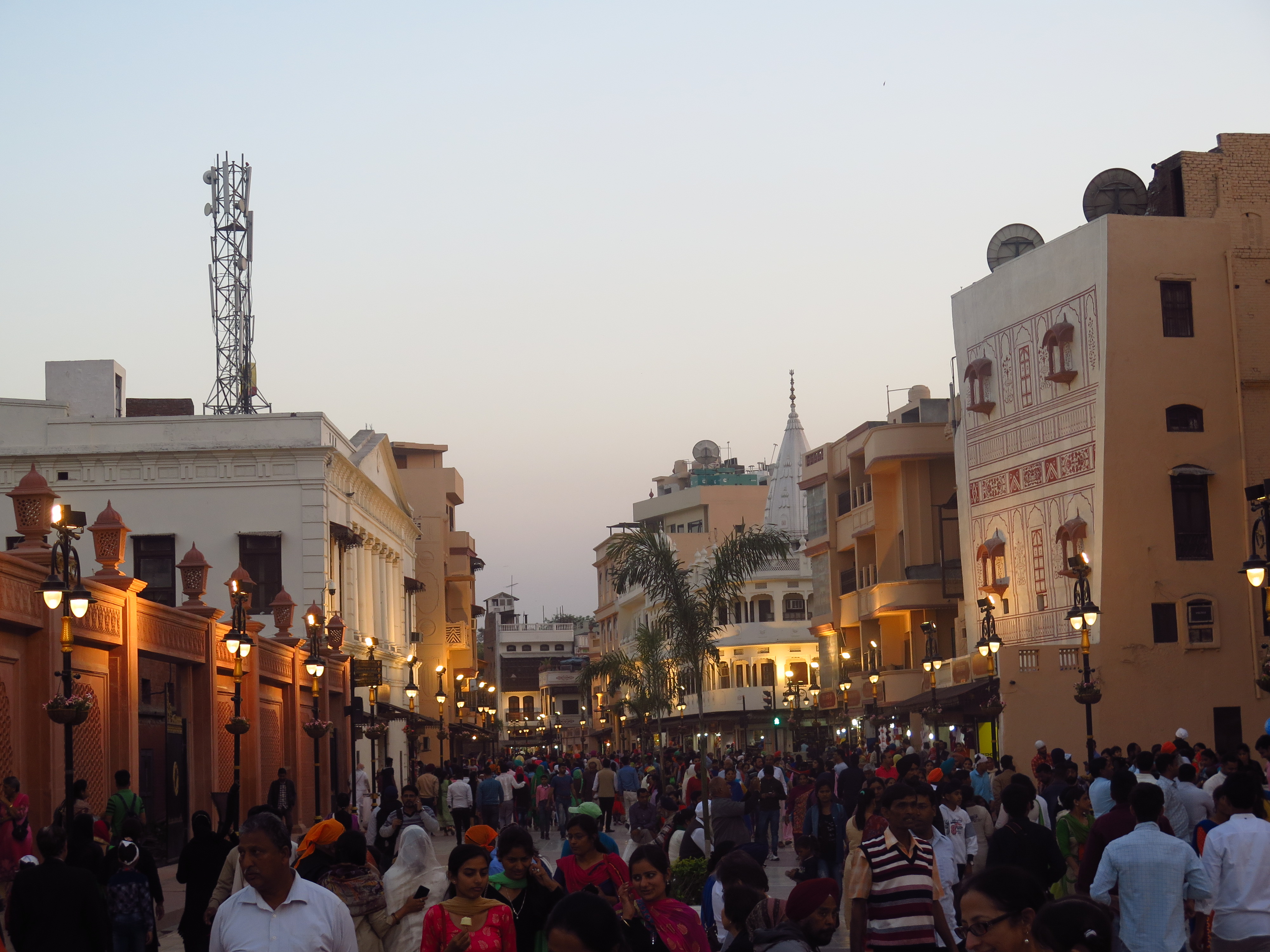 Heritage street at twilight