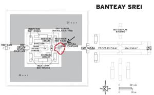 The Plan view of Banteay Srei Temple