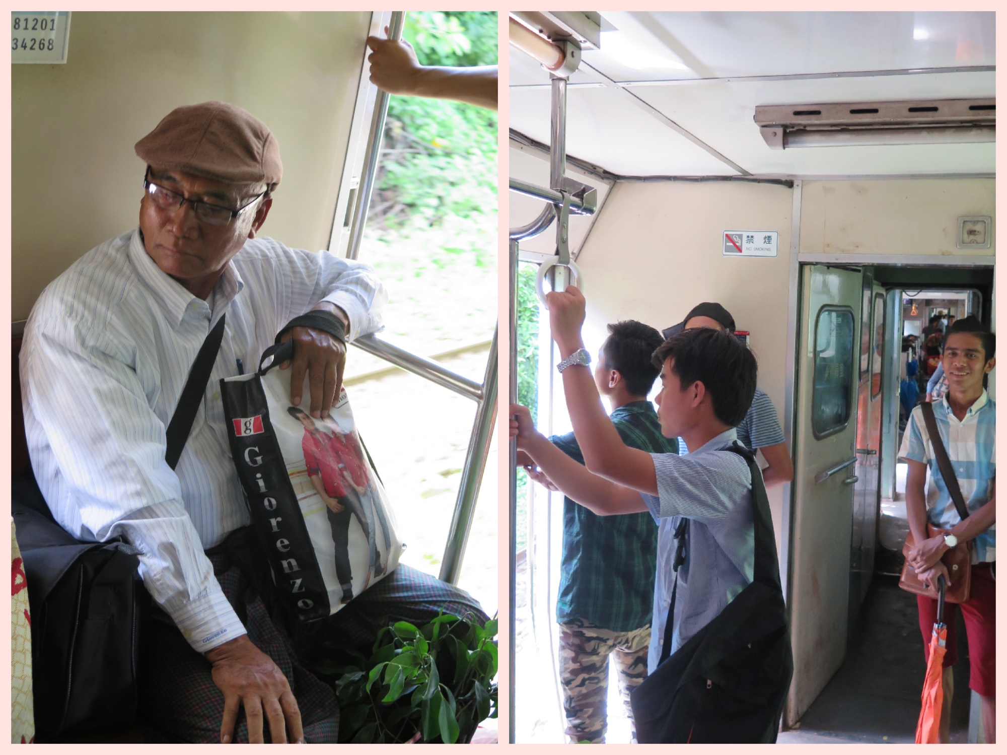 Well dressed gentleman and students on board