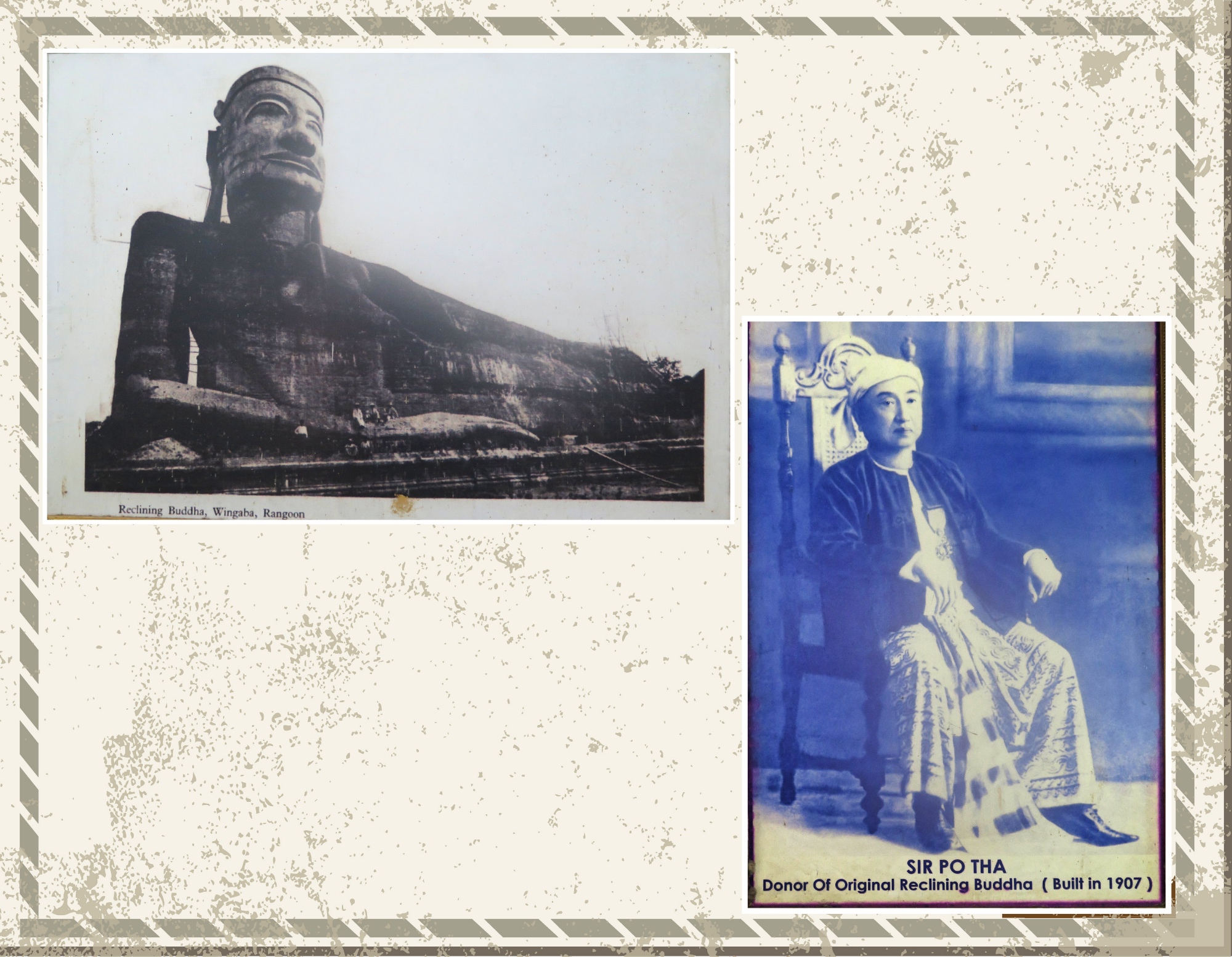 The original Reclining buddha and image of Sir Po Tha