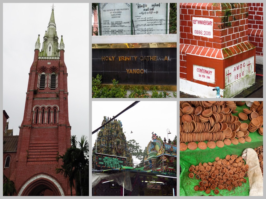Holy Trinity cathedral and Kali temple of Yangon