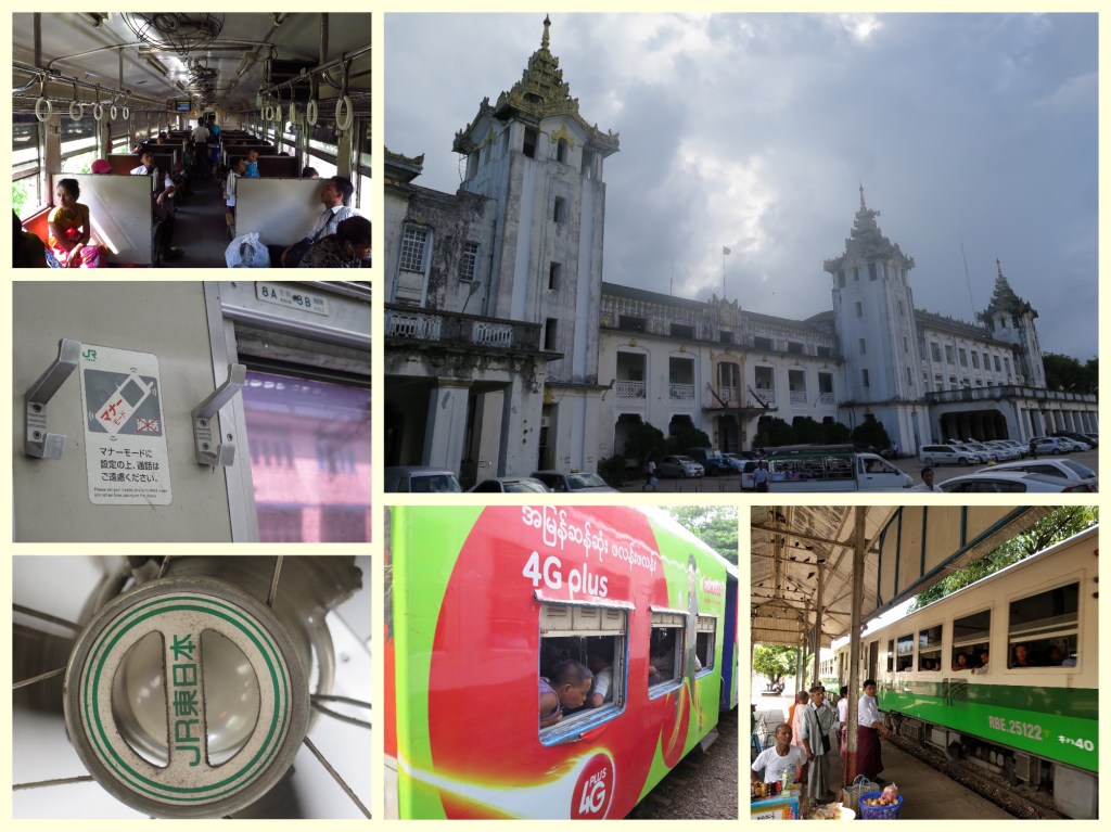 Trains on the circular railway, Yangon central