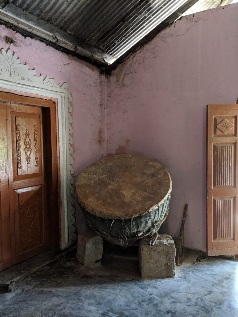The Ceremonial drum at the Auniati Satra